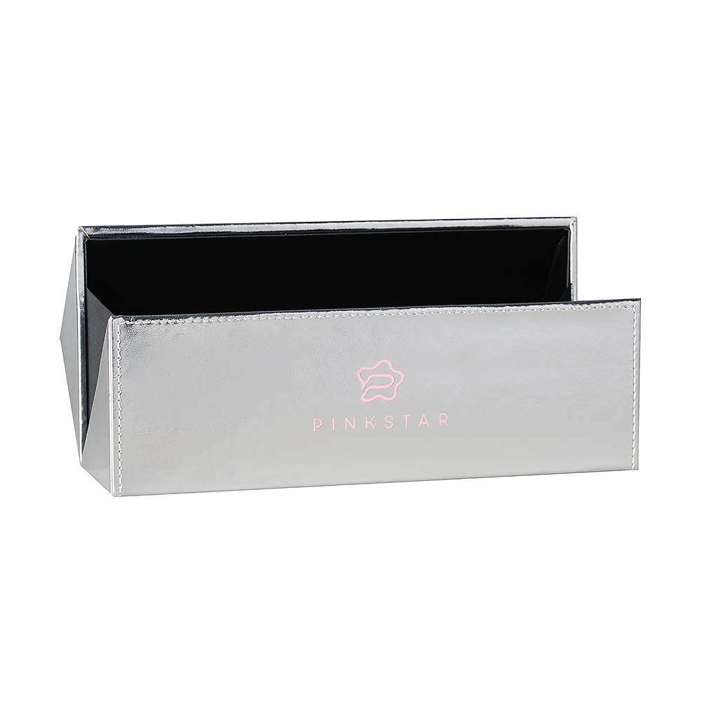 Pink Star Cosmetics Box Case Silver