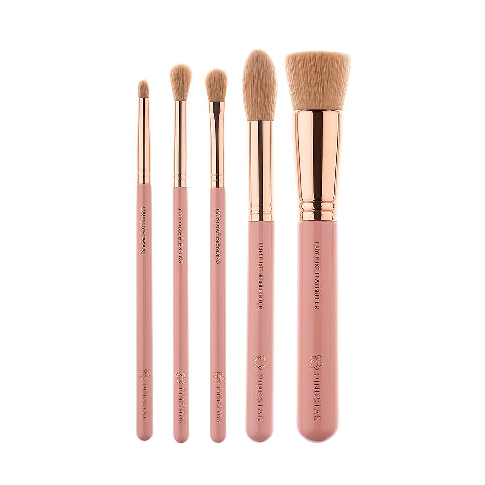 LUXE TOP FIVE BRUSH SET ROSE GOLD RLTF