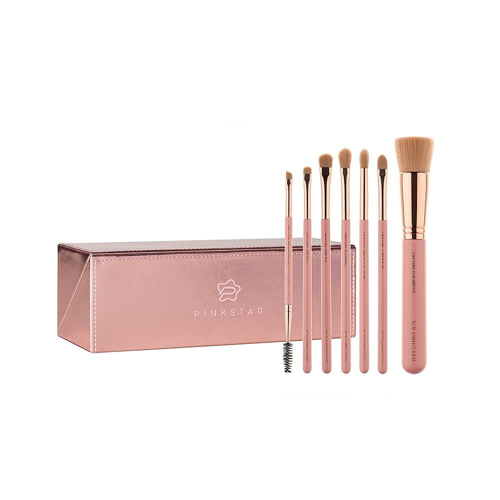 LUXE TOP SEVEN BRUSH SET ROSE GOLD RLTS